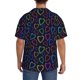thumbnail image 3 of Fotbe Colored Hearts Camisa Estampada de Manga Corta para Hombre, Casual de Verano, Estilo Playero, Sin Arrugas-3X-Large, 3 of 5