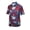 Midnight Blue/Dark Claret, variant on Monterey Club Men's Tropical Paradise Print Golf Polo Shirt #1532