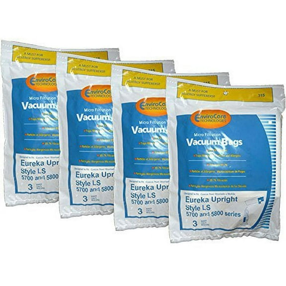 12 Compatible with Eureka Type LS Compatible with Sanitaire Upright Vacuum Cleaner Bags