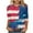 I-Multicolor, variant on Patriotic Blouse Women 4th of July Womens Shirt Patriotic Womens Shirt Womens Fourth of July Shirt Women's Independence Day Printed 3/4 Sleeve Round Neck Pullover Fashionable Top
