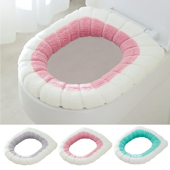 Cheers.US Washable Cushioned Toilet Lid Cover, Pink