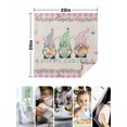 thumbnail image 4 of Easter Cloth Napkins Set of 8 Reusable Dinner Napkins, Country Gnomes Rabbit Colorful Eggs Flowers Treill Cocktail Napkin Washable Table Napkins for Wedding/Holiday Party/Baby Shower 20"x20", 4 of 7