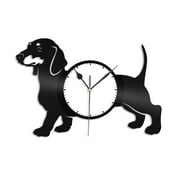 Dachshund Dog Vinyl Wall Clock