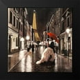 thumbnail image 2 of Pierre Benson 12x12 Black Modern Framed Museum Art Print Titled - Kissing in Paris, 2 of 5