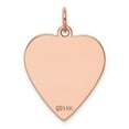 thumbnail image 3 of 14K Rose Gold Charm Pendant 27 mm 21 Plain .018 Gauge Engraveable Heart Disc, 3 of 4