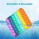 thumbnail image 2 of Push Bubble Fidget Sensory Toy Rainbow Color Silicone Anti-stress Toy for Kids Adults, 2 of 5
