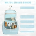 thumbnail image 3 of Large Toiletry Bag Hanging Makeup Bag Travel Makeup Organizer Waterproof Make Up Bag for Women Blue, 3 of 7