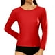 thumbnail image 1 of Camiseta informal de manga larga y cuello redondo con ribete para mujer - Tejido suave y transpirable - Combinación versátil - S-XXL, 1 of 5
