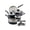 Black, variant on Farberware Smart Control Nonstick Cookware Pots and Pans Set, 14 Piece, Aqua