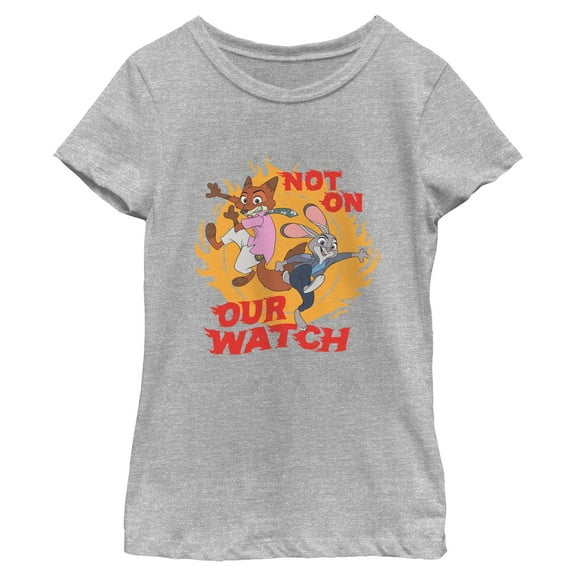 Girls Zootopia 2 Nick and Judy Not on Our Watch T Shirt
