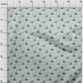 thumbnail image 3 of oneOone Cotton Jersey Green Fabric Asian Kaawaii Llama With Cactus Quilting Supplies Print Sewing Fabric By The Yard 58 Inch Wide, 3 of 4