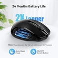 thumbnail image 3 of TECKNET BASICS Wireless Mouse,2.4GHz with USB Receiver,Computer Mouse for Laptop,PC,Computer,Chromebook,Notebook,2600 DPI,5 Adjustment Levels, 3 of 9