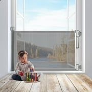 Retractable Baby Gate, Extra Wide Baby Safety Gates, Stairs Safe Gates for Baby and Pet,34" X 71", for Stairs, Doorways, Hallways, Gray