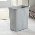 thumbnail image 3 of Sterilite 3.4 Gallon/13 Liter Decorative Weave Wastebasket, Cement (6 Pack), 3 of 6