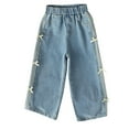 thumbnail image 3 of FDDMis Long Jeans Gray Sweatpants School Uniform Pants for Girls Young Girls Clothes Girls 4t Clothes Girl Clothes Size 10-12 Basketball Clothes, Blue 9-10 Years, 3 of 9