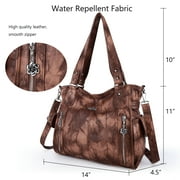 Angel Kiss Handbags for Womens Top-Handle Hobo Purse Roomy Casual Shoulder Bags PU Tote Satchel Purse for Womens