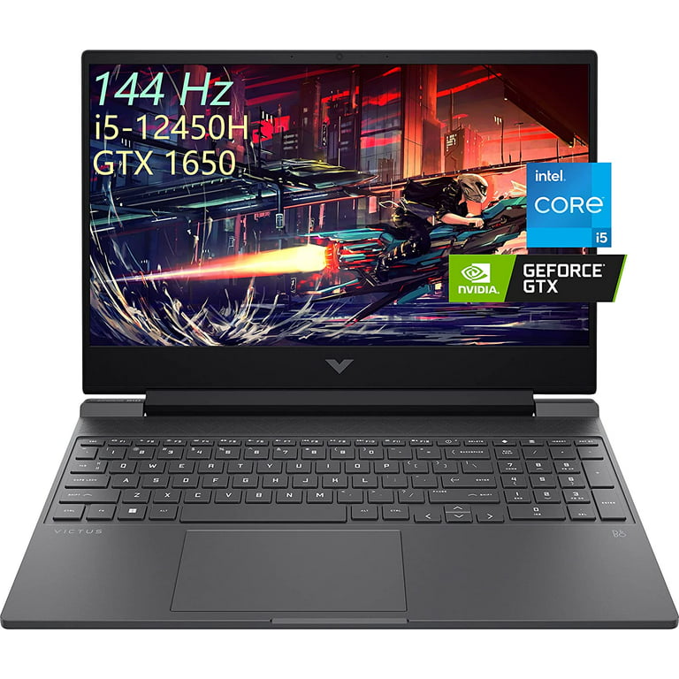 2023 HP Victus Gaming Laptop, 15.6 Inch FHD Display, NVIDIA GeForce GTX 1650, Intel Core i5-12450H, 8GB RAM, 512GB SSD, 144 Hz Refresh Rate, 6, 11 Home - Walmart.com