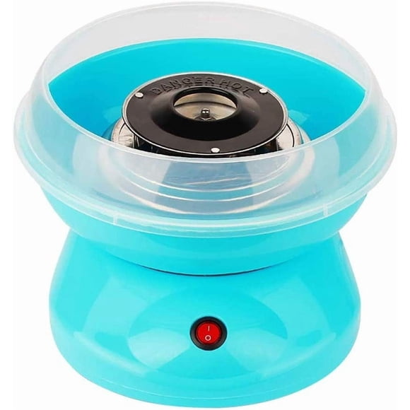 Máquina clásica para hacer algodón de azúcar, caramelos duros y sin azúcar, máquina para hacer malvaviscos, suministros para fiestas de cumpleaños y Navidad (azul)