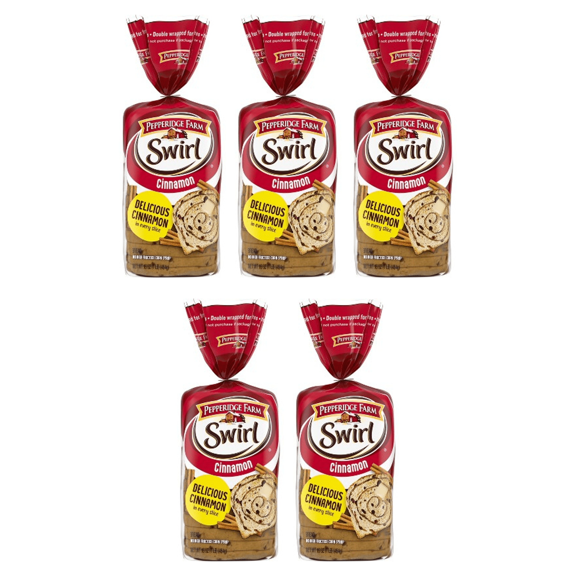 Pepperidge Farm Swirl Cinnamon Breakfast Bread 16 oz. Loaf (Pack of 5)