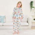 thumbnail image 5 of Fluffy Pajamas Set Fuzzy Winter Warm Pj Sets Pullover Tops and Long Pants Pastel Christmas-themed X-Small, 5 of 8