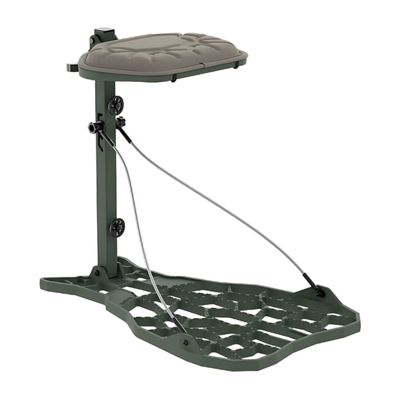 NOVIX Lightweight Helo Hang On Aluminum Adjustable Treestand, OD Green