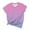 Pink, variant on Hrsba Womens Graphic Tees Gradient Color Print Crew Neck Short Sleeve Shirt Summer Casual Soft Comfortable Ladies Top Daily