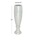 thumbnail image 4 of DecMode 33" Tall Champagne Flute Shape Silver Polystone Vase with Mosaic Mirror Inlay, 4 of 11