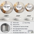 thumbnail image 4 of Designart "Soft Fusion Of Gold And Beige Tones" Coastal Pier Rund Mirror For Wall Decor - Large Beige Round Printed Mirror - Coastal Round Office Mirror - 29" x 29", 4 of 6