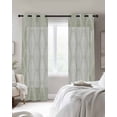 thumbnail image 3 of Sage Green Blackout Curtains, Light Blocking Print Window Curtains, Vintage Elegant Abstract Art Thermal Insulated Window Drapes for Living Room Kitchen Cafe 2 Panels, 55"W x 39"L, 3 of 9