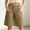 *Coffee, variant on Women's High Waisted Work Shorts with Pockets ,Casual Summer Solid Color Business Bermuda Short Army Green,Women's Plus L