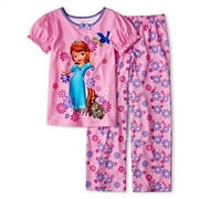 Girl's Sofia The First and Mia Polyester Floral Pajama Set, Size 4
