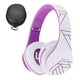 thumbnail image 1 of Auriculares Over-Ear Bluetooth PowerLocus, inalámbricos y plegables con micrófono, ranura Micro SD, FM. iPhone/Samsung/iPad/PC (Blanco/Violeta), 1 of 3