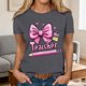 thumbnail image 4 of Xuyuer Women Graphic Print Round Neck Short Sleeve T-Shirt, Summer T-Shirt For School Season, 4 of 5