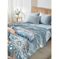 thumbnail image 5 of Blue Turtle Coastal Flat Sheet Only Twin Size, Soft Breathable Bed Top Sheets for Mattress, Summer Beach Nautical Starfish Coral Luxury Bedding Flat Sheets for Home Hotel Bedroom Bed Protection, 5 of 9