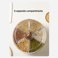 thumbnail image 4 of Distributeur de Céréales à 6 Compartiments, Récipient à Riz Facile d'Accès, Étanchéité pour Cuisine, Distributeur de Nourriture Sèche avec Rotation, 4 of 8