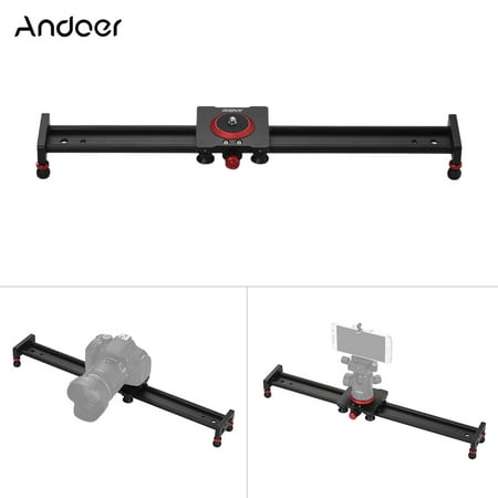 Andoer 50cm/20inch Aluminum Alloy Camera Track Slider Video Stabilizer Rail for DSLR Camera Camcorder DV Film Photography, Load up to (Best Camera Slider On The Market)