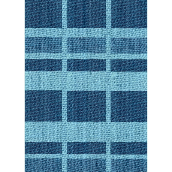 Ahgly Company Indoor Rectangle Patterned Blue Novelty Area Rugs, 2' x 4'