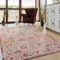 thumbnail image 3 of Ox Bay Blake 5'3" x 7'10" Beige/Red Traditional Durable Performance Indoor/Outdoor Area Rug, 3 of 8