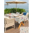 thumbnail image 4 of Outdoor Tablecloth with Umbrella Hole and Zipper, Pink Spring Floral Rectangle Table Cloth 52x70 Inch Waterproof Tablecloth, Elegant Pastoral Flowers Butterflies Rustic Picnic Table Cover for Patio, 4 of 7