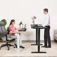 thumbnail image 2 of farexon Electric Standing Desk Adjustable Height, 55x24 Inches Computer Desk with Ergonomically Curved Desktop, Multifunctional Stand up Desk for Home/Office(Brown), 2 of 8