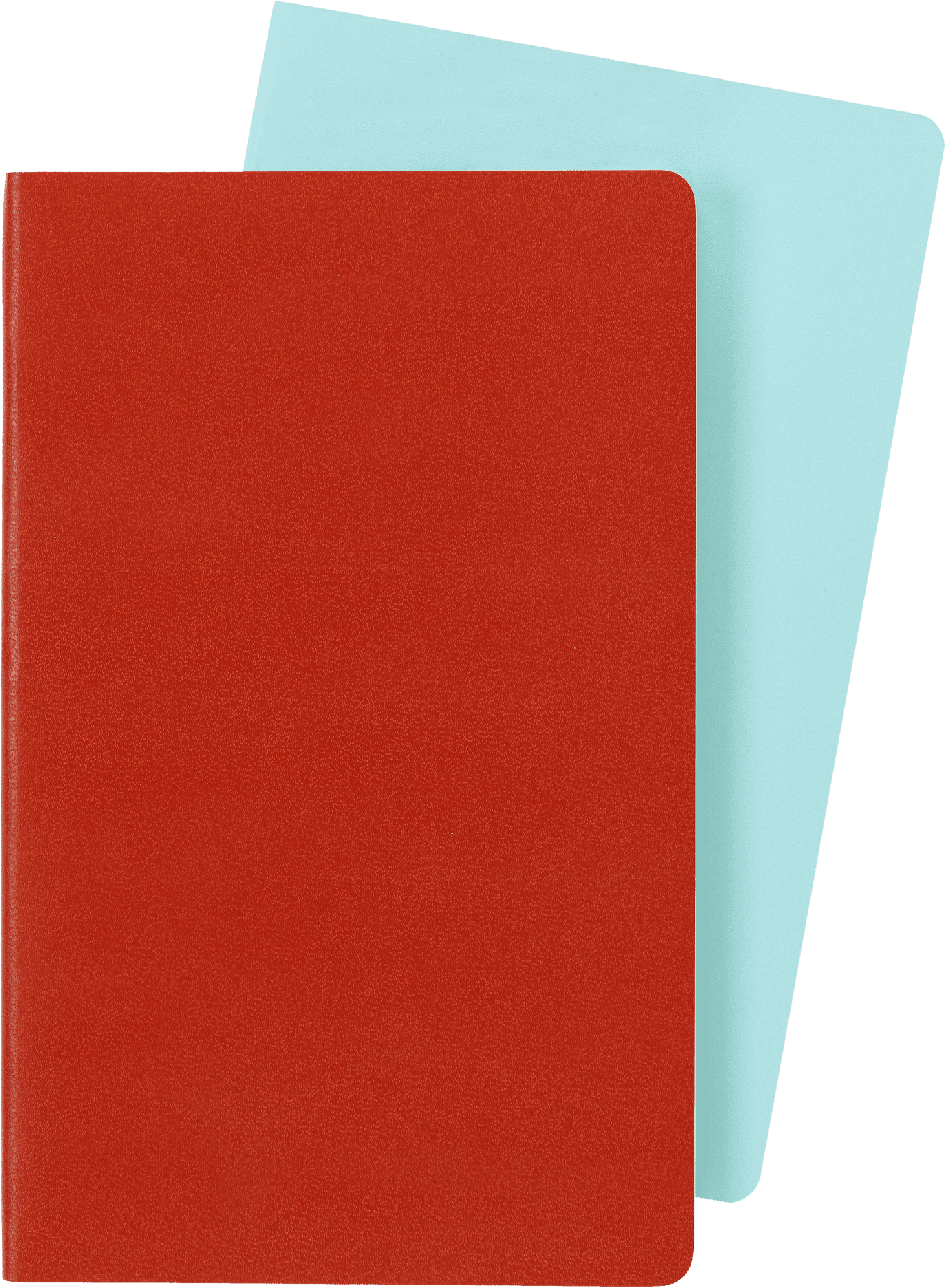Moleskine Volant Journals (Set of 2), Large (5" x 8.25"), Ruled, Coral Orange/Aquamarine Blue