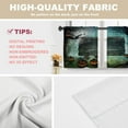thumbnail image 4 of Dark Green Halloween Horror Forest Kitchen Tier Curtains for Windows,Moon Bats Blackout Valances Multilayer Polyester Window Treatments for Kitchen 2 Pack 26X24 Inches, 4 of 6