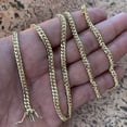 thumbnail image 3 of 10K Yellow Gold Solid Miami Cuban Necklace Chain 1MM-5MM, 10K Gold Chain Necklace, Real 10K Gold Necklace, Next Level Jewelry, 3 of 4