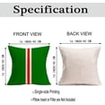 thumbnail image 5 of Modern Christmas Pillow Covers 16x16 Inch Xmas Geometric Pillow Cover Red Green Decorative Pillow Cases Cotton Linen Watercolor Home Sofa Cushion Cover Set of 4 Decoration (Line 4pcs), 5 of 6