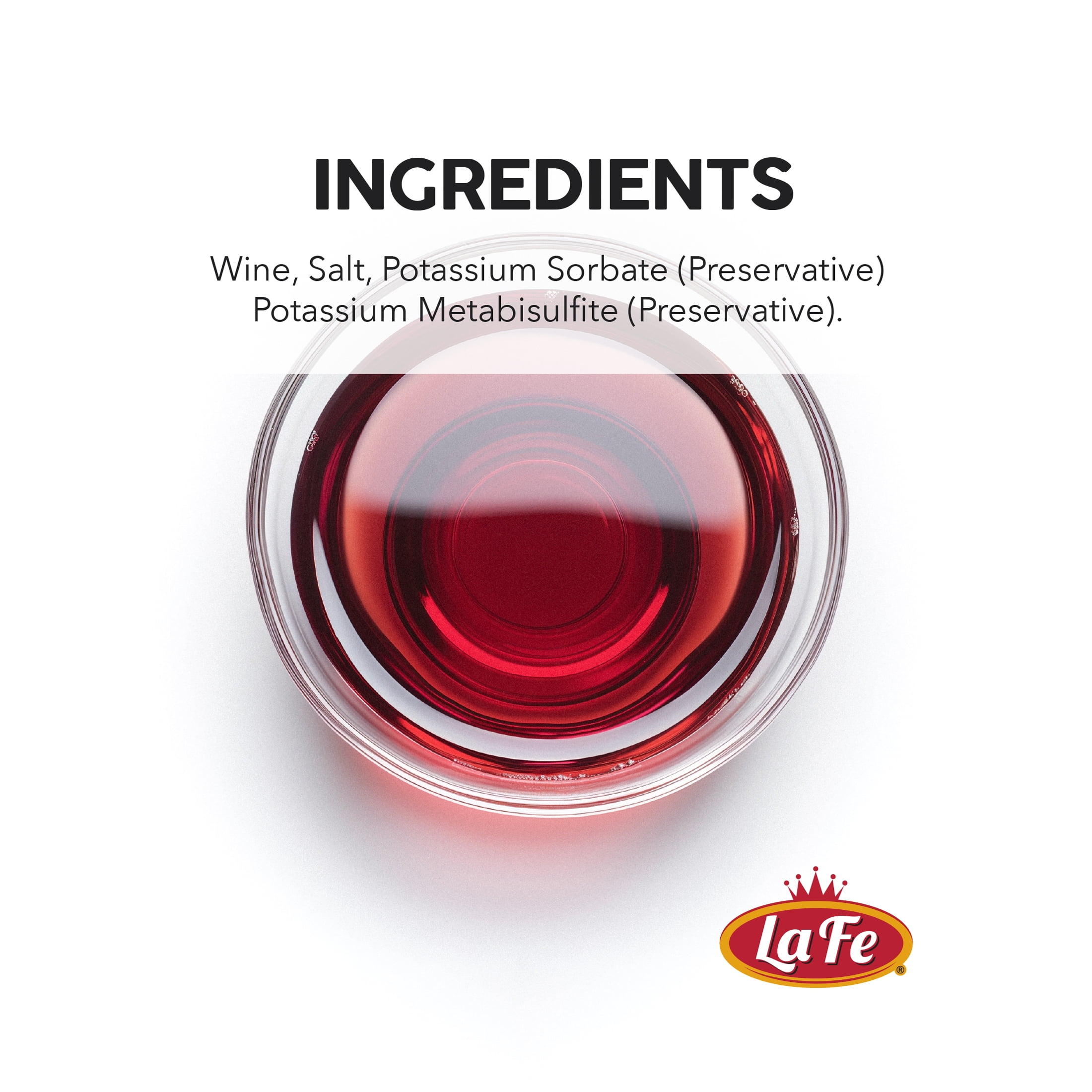 La Fe Red Cooking Wine 9.4 oz Bottle, Ideal for Cooking and Marinades