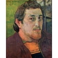 thumbnail image 2 of Gauguin, Paul 15x18 White Modern Wood Framed Museum Art Print Titled - Self Portrait Dedicated To Eugene Carriere, 2 of 4