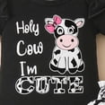 thumbnail image 7 of NIEWTR Toddler Baby Girl Summer Clothes 3PCS/Set Baby Girls Clothes Ruffle Short Sleeve Rompers+Floral Shorts+Baby Headband Newborn Baby Outfits（Z6-Black,9-12 Months), 7 of 7