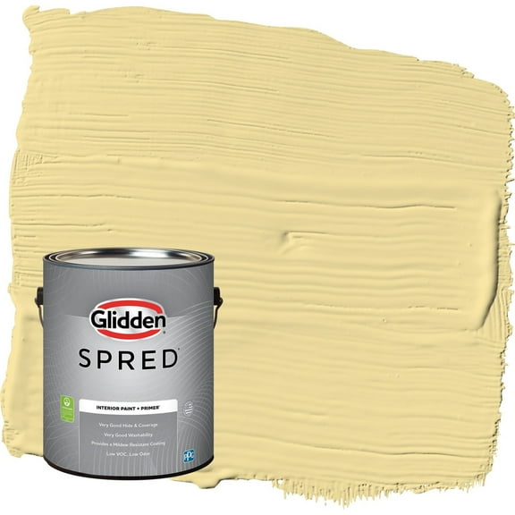 Glidden Spred Demeter / Yellow Flat Interior Paint with Primer, 1 Gallon