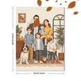 thumbnail image 3 of Toile Murale Portrait de Famille Heureuse 15,75 X 11,81 Pouces, 3 of 8