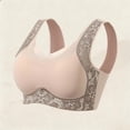 thumbnail image 2 of SYMOID Womens Wirefree Seamless Lace Comfort Bra V-Neck Wide Padded Straps Beige M to XXL T-Shirt Bra,Size 2XL, 2 of 4